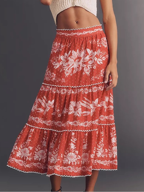 FARM Rio Dresses & Skirts - Farm Rio Tiered Floral Maxi Skirt